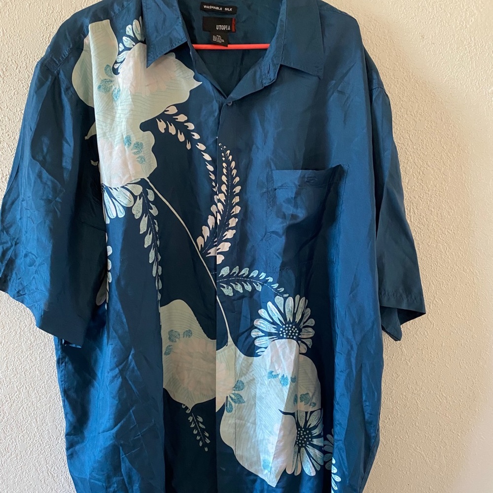 Silk shirt sleeve shirt